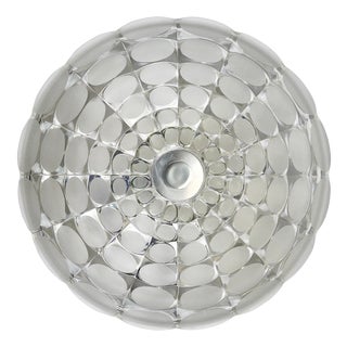 Large Round Op Art Glass Flush Mount from Peill & Putzler, 1970s For Sale