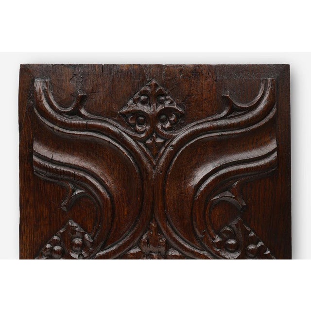 Gothic Oak Sculpted Panel, Belgium, 1500s For Sale - Image 6 of 12