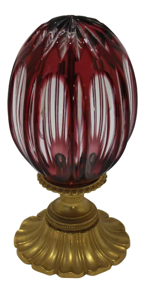 Baldi Ruby Egg Cut to Clear 24-Karat Gold
