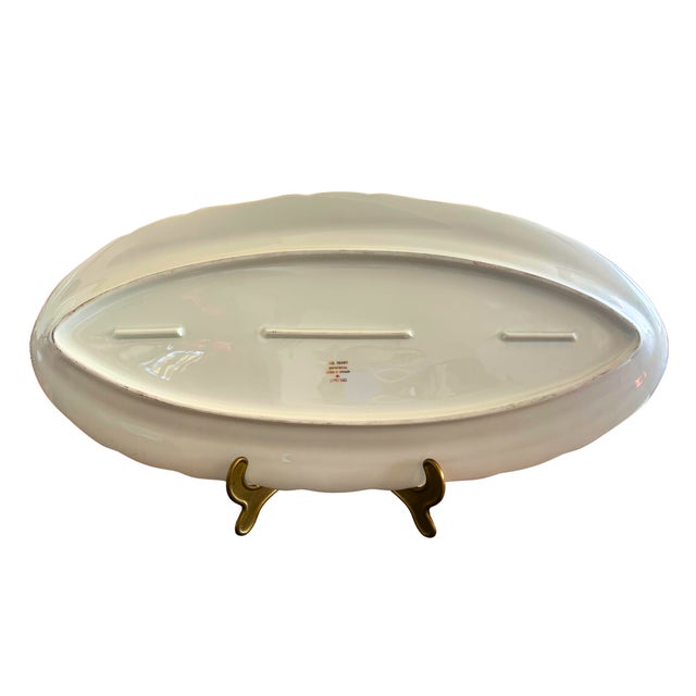 Vintage French Hand-Painted Fish Service from Limoges, 1950, Set of 7 For Sale - Image 9 of 11