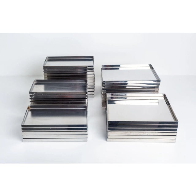 Phillipe Starck Custom Stainless Steel Dishes, Set of Thirty-Eight For Sale - Image 4 of 6