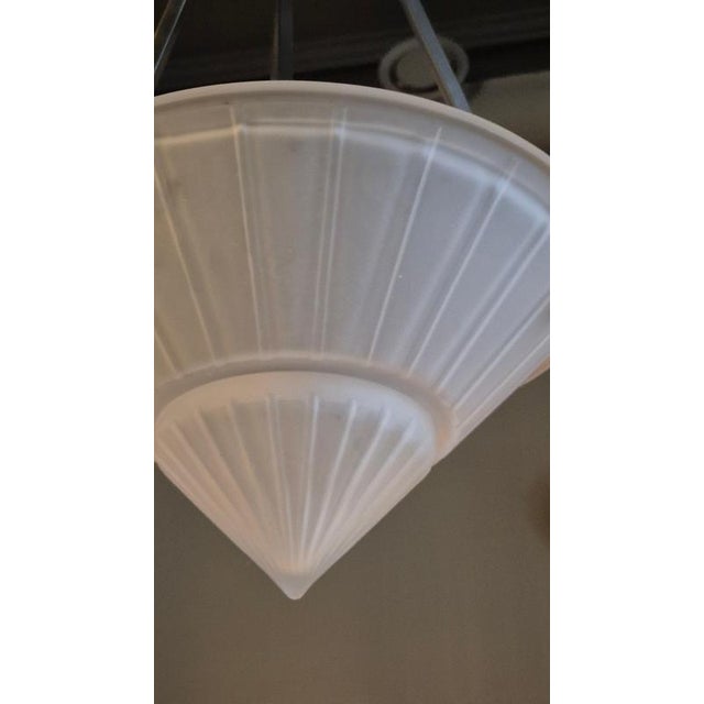 Late 20th Century French Art Deco Style Pendant Light by Vianne For Sale - Image 10 of 12