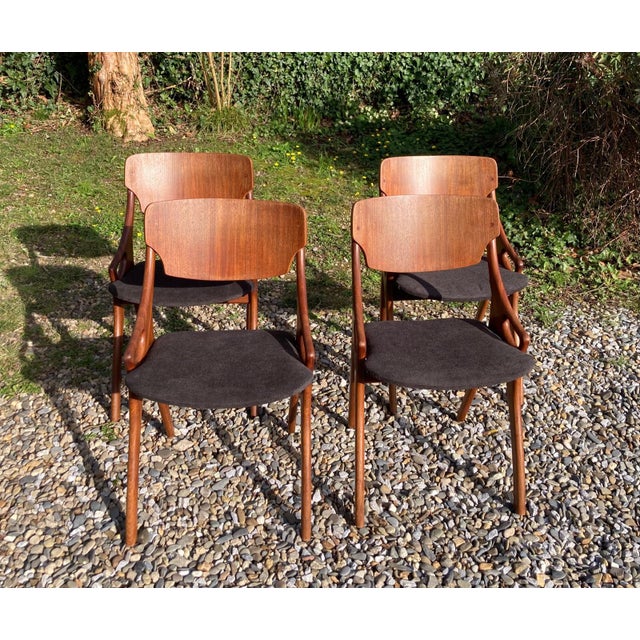 Chairs by Arne Hovmand Olsen for Mogens Kold, 1960s, Set of 4 For Sale - Image 17 of 18