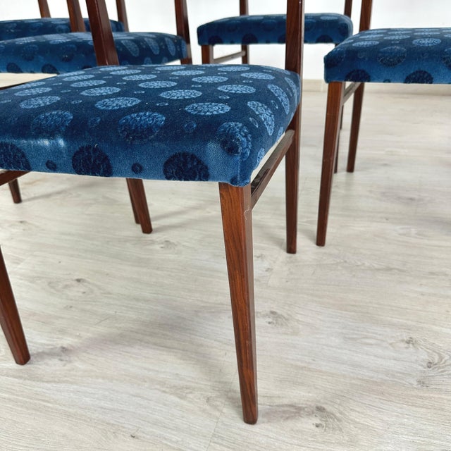 Blue Dining Chairs From Lübke – Set of 6 For Sale - Image 8 of 9