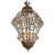 Vintage Moroccan Moorish Diamond-Form Clear Glass Pendant Lantern, 1980s For Sale