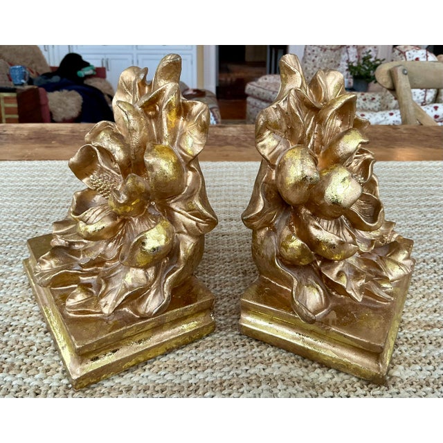 Plastic Pair of 1980s Floral Form Bookends For Sale - Image 7 of 12