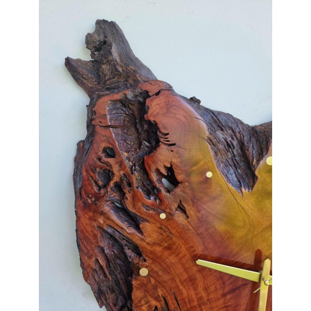 Bleeding Heart - One-of-a-Kind Handcrafted Driftwood Wall Clock Sculpture For Sale - Image 9 of 18