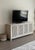 2010s Modern White Washed Driftwood Lattice Credenza For Sale - Image 5 of 5