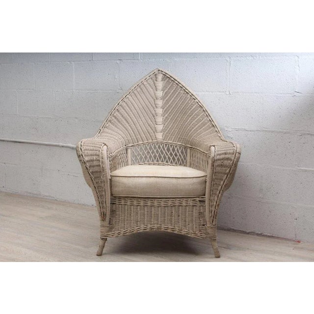 2010s Ficks Reed Attributed Rattan Armchairs - A Pair For Sale - Image 5 of 9