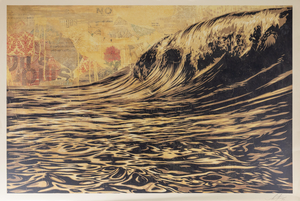 Shepard Fairey, Dark Wave, Lithograph