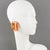 Gold Anne and Frank Vigneri Red and Gold Foil Resin Clip Earrings For Sale - Image 8 of 8