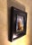Scout by Shawn Sullivan | Oil on Panel Portrait of a man with a bird on his hat For Sale - Image 4 of 4