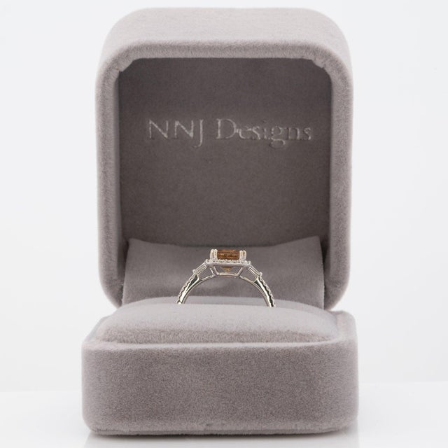1.8Ct Bi-Color Tourmaline Ring With Earth-Mined Diamond Accents: Solid 14k Gold, Size 6.75 For Sale - Image 4 of 9