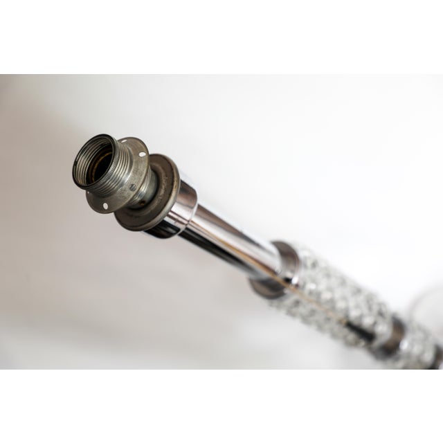 Vintage Chrome and Glass Floor Lamp attributed to Richard Essig, 1970s For Sale - Image 9 of 11