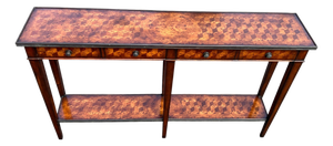 Late 20th Century Theodore Alexander Parquetry Console / Sofa Table