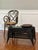 French Small Wicker Woven Coffee Table in Black With Lower Rattan Shelf, C. 1970 For Sale - Image 15 of 16