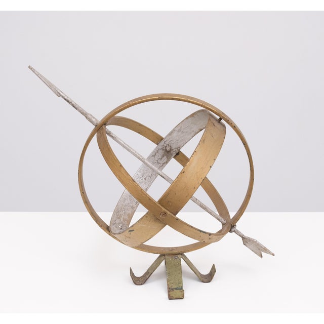 Vintage Handmade Metal Sundial, 1950s For Sale - Image 10 of 10