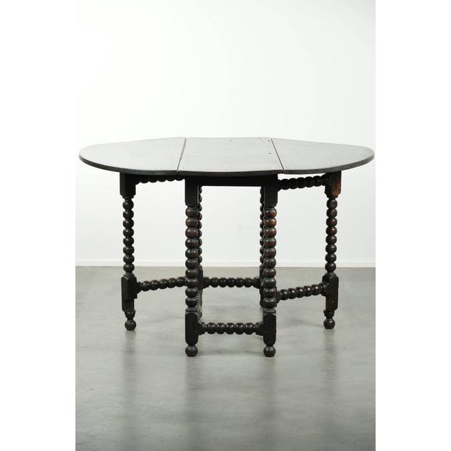 Antique English Oak Gateleg Table, 1800s For Sale - Image 4 of 17