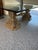 Vintage Hollywood Regency Style Double Pedestal Glass Top Dining Table For Sale In Boise - Image 6 of 7