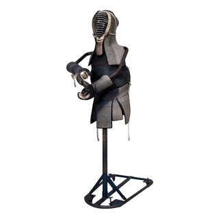 Vintage Japanese Kendo Bōgu with Display Stand, 1980 For Sale