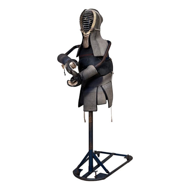 Vintage Japanese Kendo Bōgu with Display Stand, 1980 For Sale