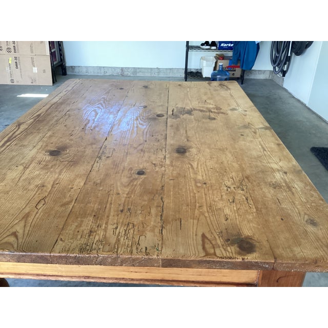 English Country Home Late 19th Century English Country Style Pine Table For Sale - Image 4 of 9