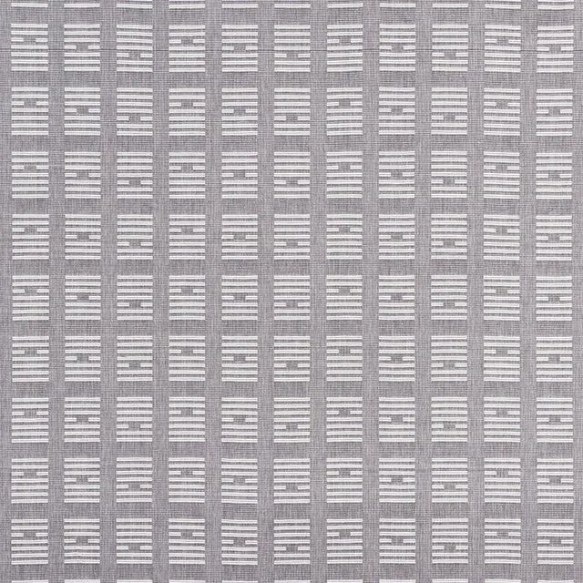 Sample - Schumacher X Caroline Z Hurley Tiasquam Weave Fabric in Grey For Sale