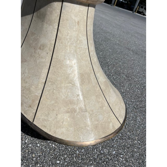 1980s Tessellated Stone & Brass Dining Table Manor of Maitland Smith For Sale - Image 12 of 12