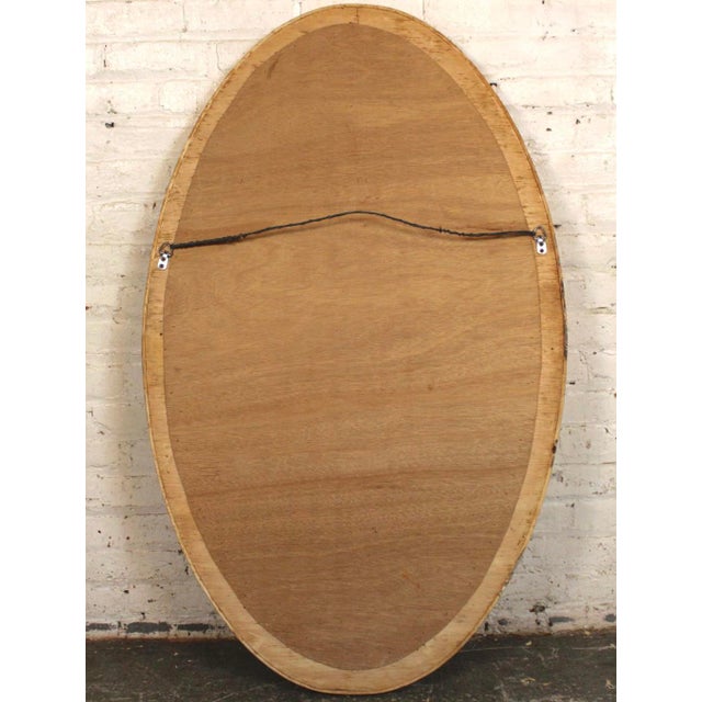 Bamboo Reed Oval Mirror For Sale - Image 4 of 6