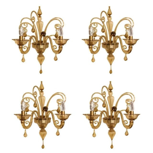 1940s Venetian Sconces, 1940s, Set of 4 For Sale - Image 5 of 5