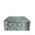 2000 - 2009 Distressed Soft Turquoise Green Geometric Edge Credenza Storage Cabinet For Sale - Image 5 of 6