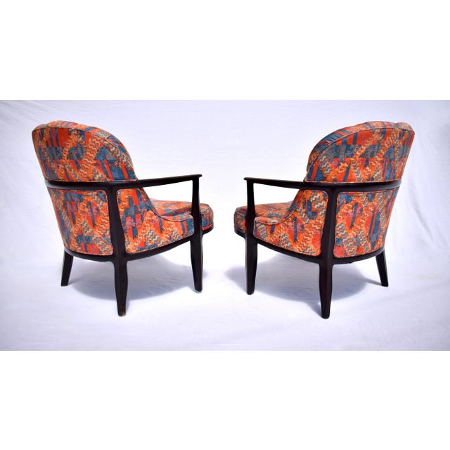 Set of Four Edward Wormley Walnut Armchairs for the Janus Collection of Dunbar For Sale - Image 10 of 12