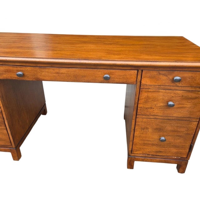 Wonderful Ethan Allen hardwood desk in excellent condition. minor wear from use.. please matching home office piece in our...