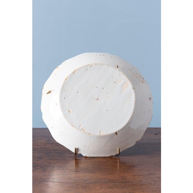 Manganese Rose Plates from Nevers Faience, 1700s, Set of 2 For Sale - Image 10 of 11