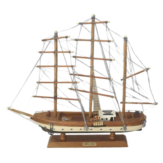 Vintage Model Ocean Ship Galleon Frigate For Sale - Image 4 of 7