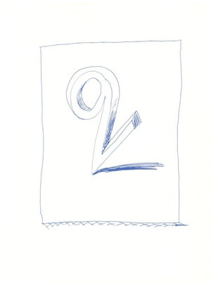 1990s 'Q' From 'Hockney's Alphabet' by David Hockney