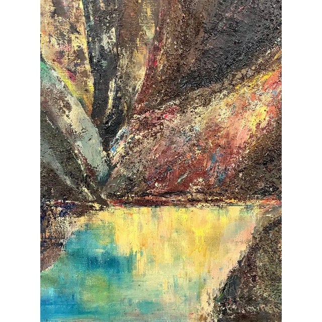 Alice Marcus " Landscape With Foil " Oil on Canvas Painting Framed, 1960's For Sale In New York - Image 6 of 10