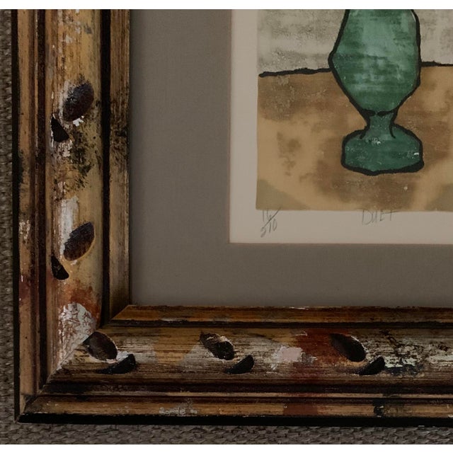 Abstract Flowers in Vase Lithograph by Merle Izard Signed, Numbered and Framed For Sale - Image 4 of 7