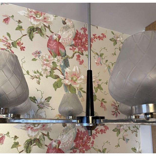 Mid-Century Modern Pendant Lamp in Metal, 1950s For Sale - Image 11 of 18