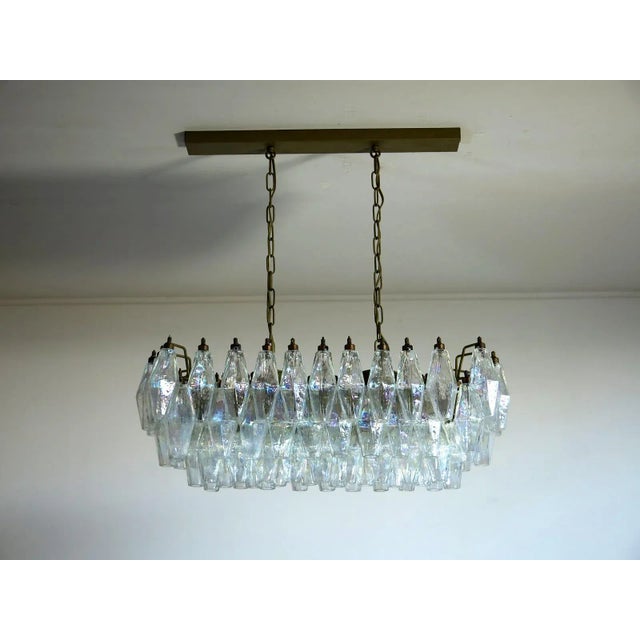 Murano Poliedri Chandelier with Inscent Glasses from Carlo Scarpa, 1990s For Sale - Image 4 of 13