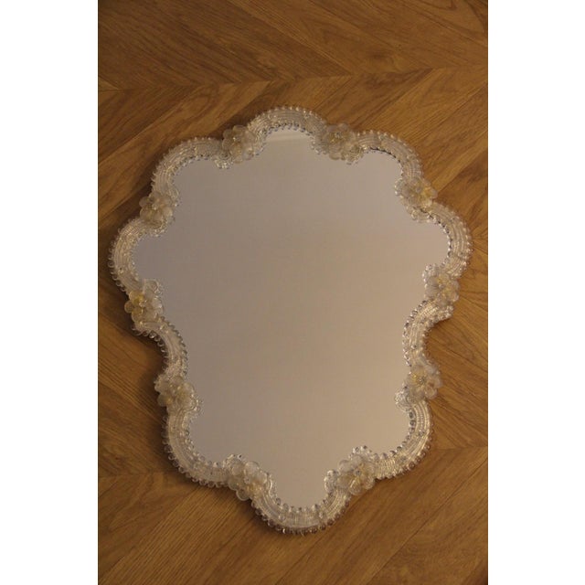 Vintage Venetian Mirror with Small Flowers, 1950 For Sale - Image 13 of 18