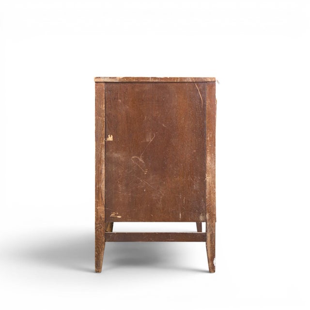 Broyhill Brasilia Mid Century Walnut and Brass Offset Credenza and Hutch For Sale In Chicago - Image 6 of 13