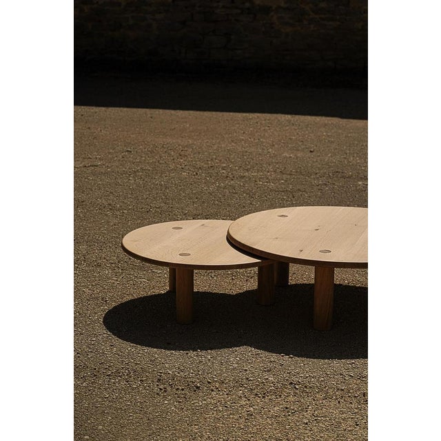 Nahele Varnished Oak Nesting Tables by La Lune, Set of 2 For Sale - Image 15 of 18