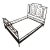 Custom Italian Style Blackened Steel Bed Frame, Queen Size For Sale