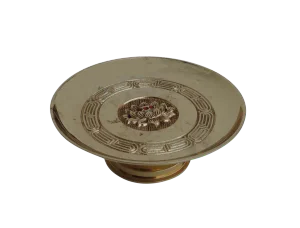 Chinese Copper Offering Plate / Candle Holder