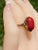 The Coconut Creek: Antique Turn of The Century Mediterranean Coral Ring For Sale - Image 10 of 10