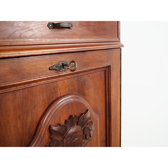 German Oak Corner Cabinet, 1950s For Sale - Image 14 of 18