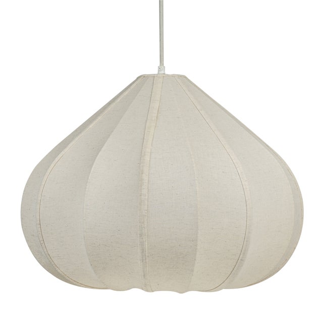 Zubeda Cotton Teardrop Pendant Lamp, Large For Sale In Los Angeles - Image 6 of 6