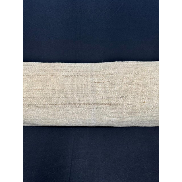 Contemporary Turkish Hemp Pillow Cushion Natural Beige Cushion Cover 14x45 For Sale - Image 3 of 4