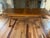 A. Brandt Ranch Oak Furniture Vintage A. Brandt Oak 8-Foot Trestle Dining Table With Drawers For Sale - Image 4 of 9